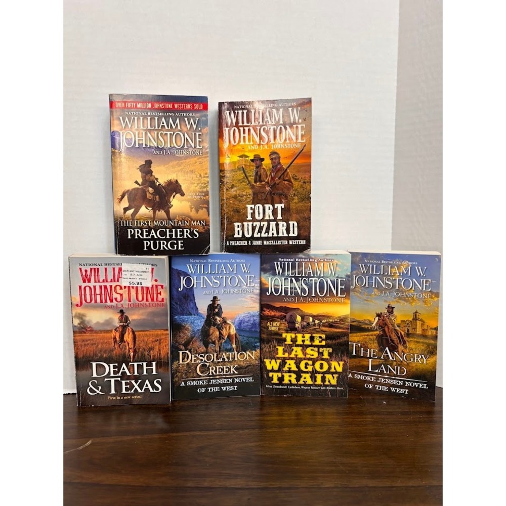 William W Johnstone Western Book Lot 6 Paperbacks Smoke Jensen Preacher Pinnacle
